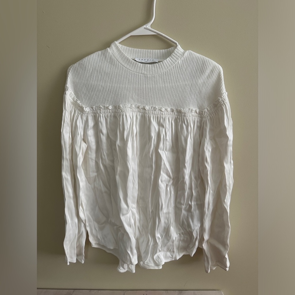 Sandro Josee ecru top size 3